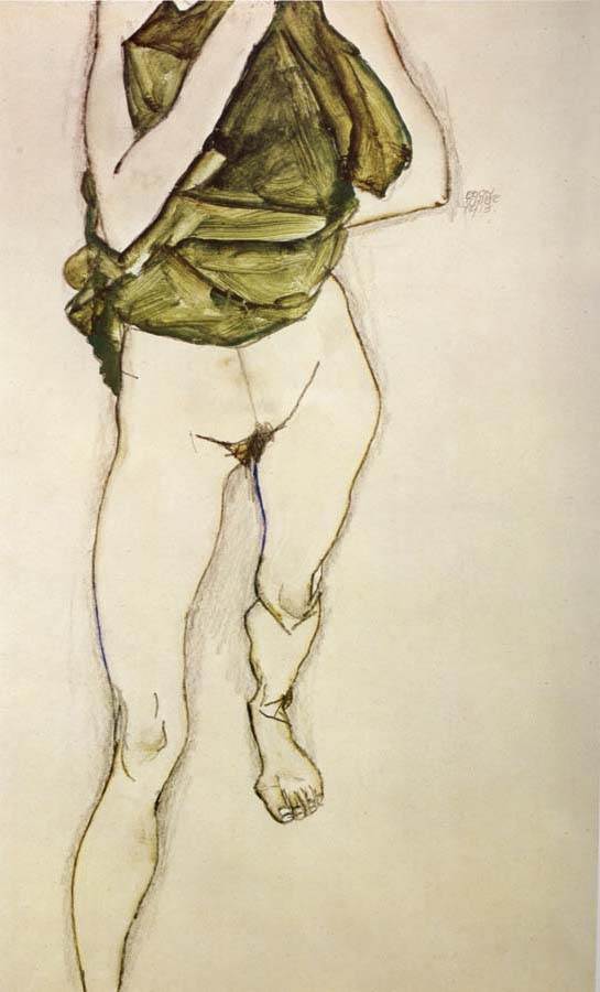 Egon Schiele Woman in Green Blouse